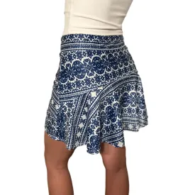 Scandinavian Style Print Navy & White Flutter Golf, Running, Tennis Skort