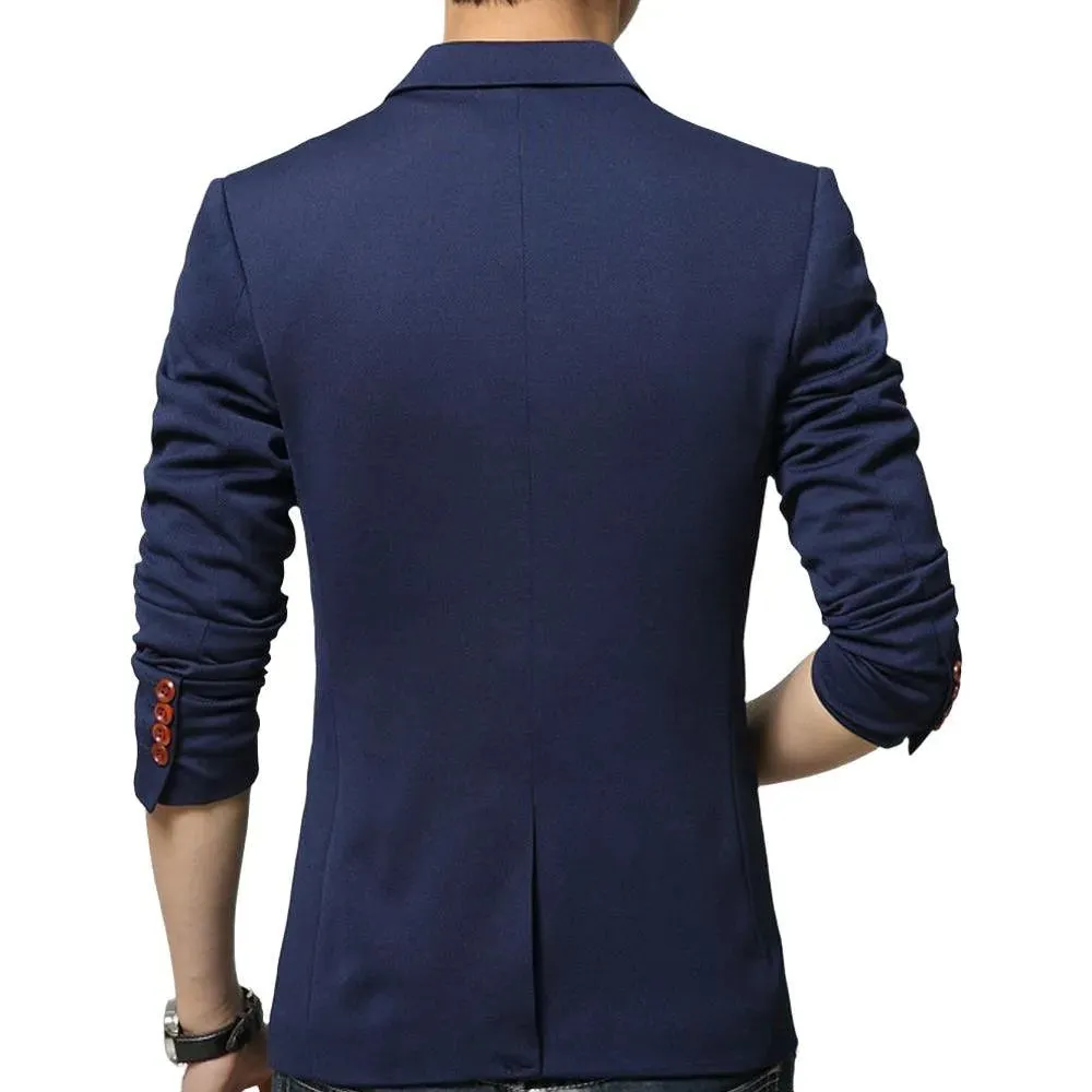 Sharp Fit One Button Blazer