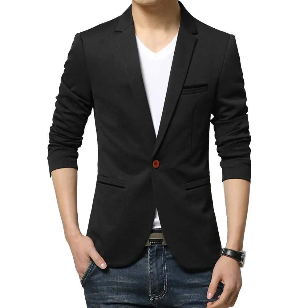 Sharp Fit One Button Blazer