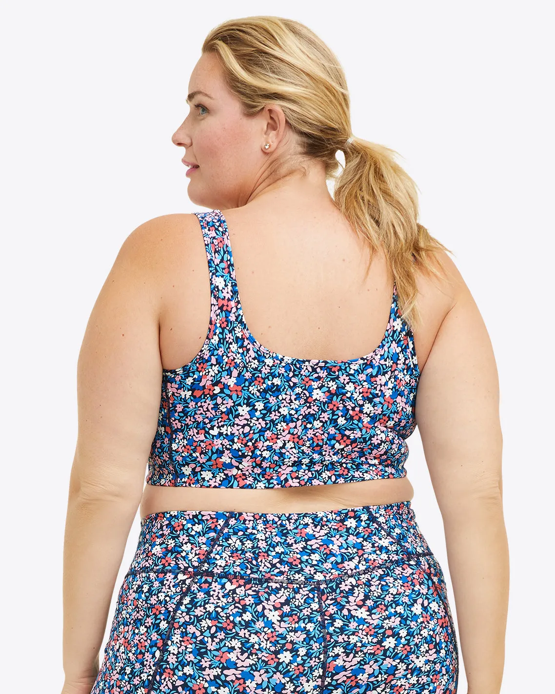 Sports Bra in Allover Ditsy Floral