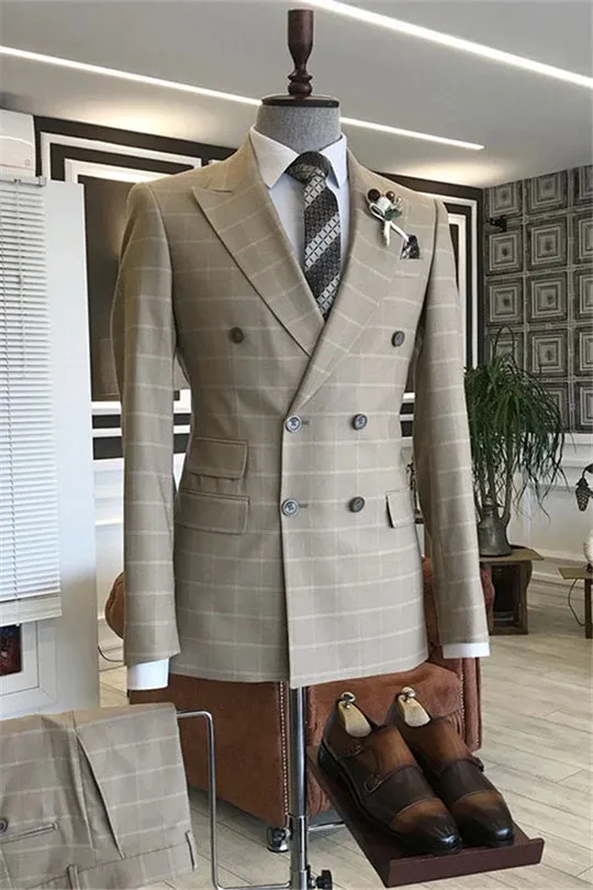 Suzhoufashion Austin White Three Piecess Simple Prom Men Suits