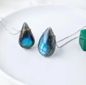 Teardrop Labradorite Necklace