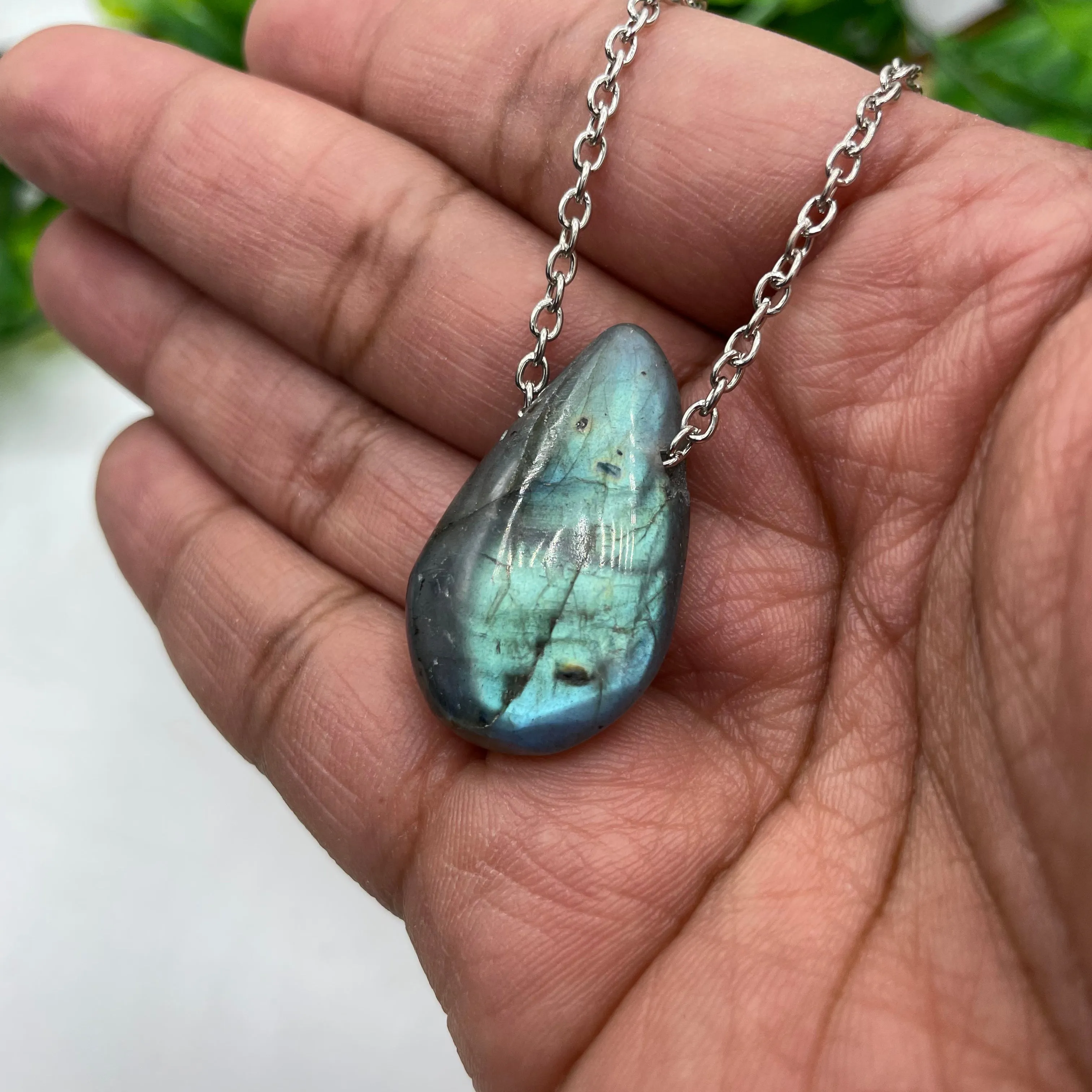 Teardrop Labradorite Necklace