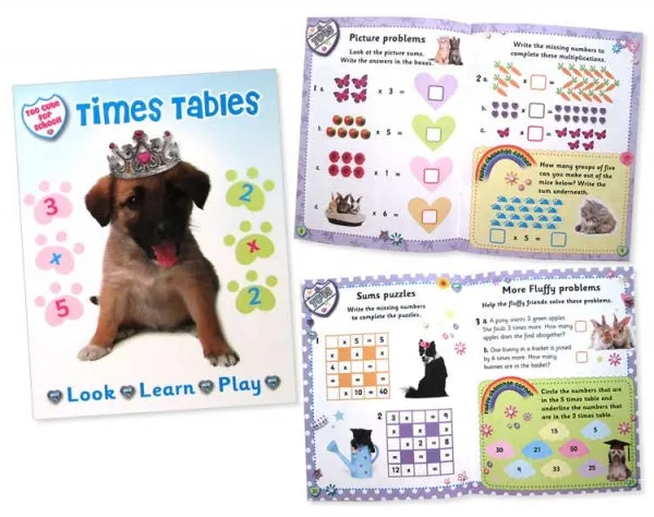 TIMES TABLES Book and Flash Card Set