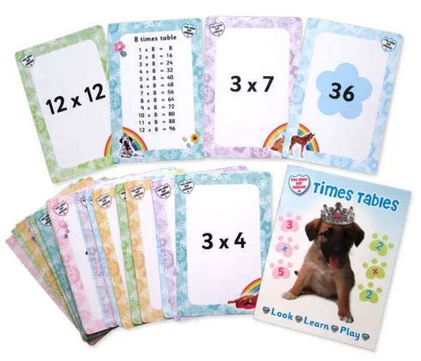 TIMES TABLES Book and Flash Card Set
