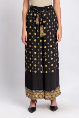 wide leg chiffon pants